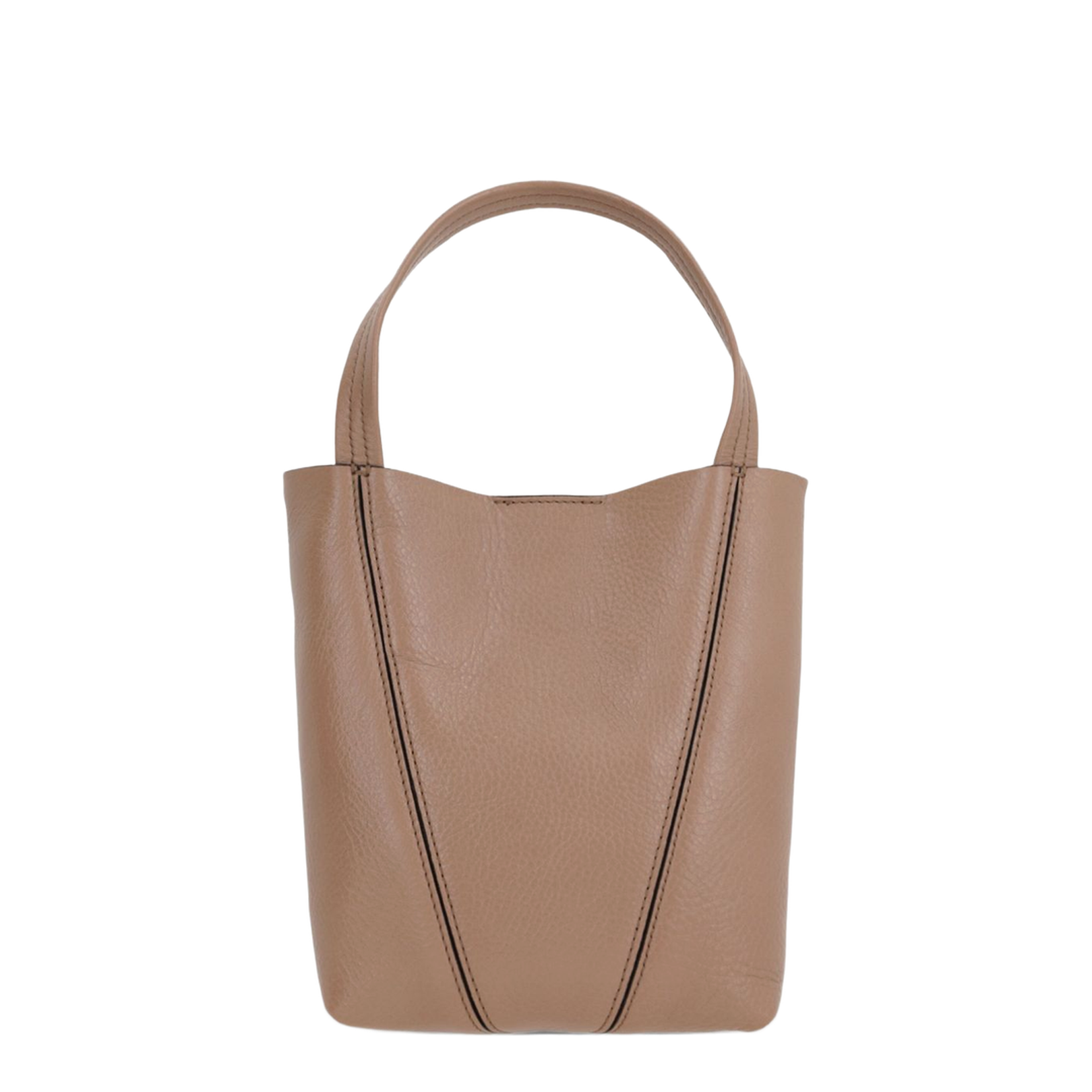 Small Spin Tote Bag in Grained Leather