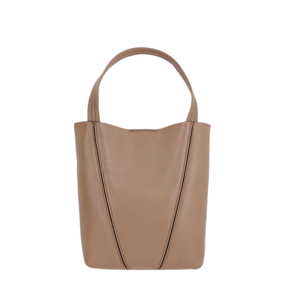 Small Spin Tote Bag in Grained Leather