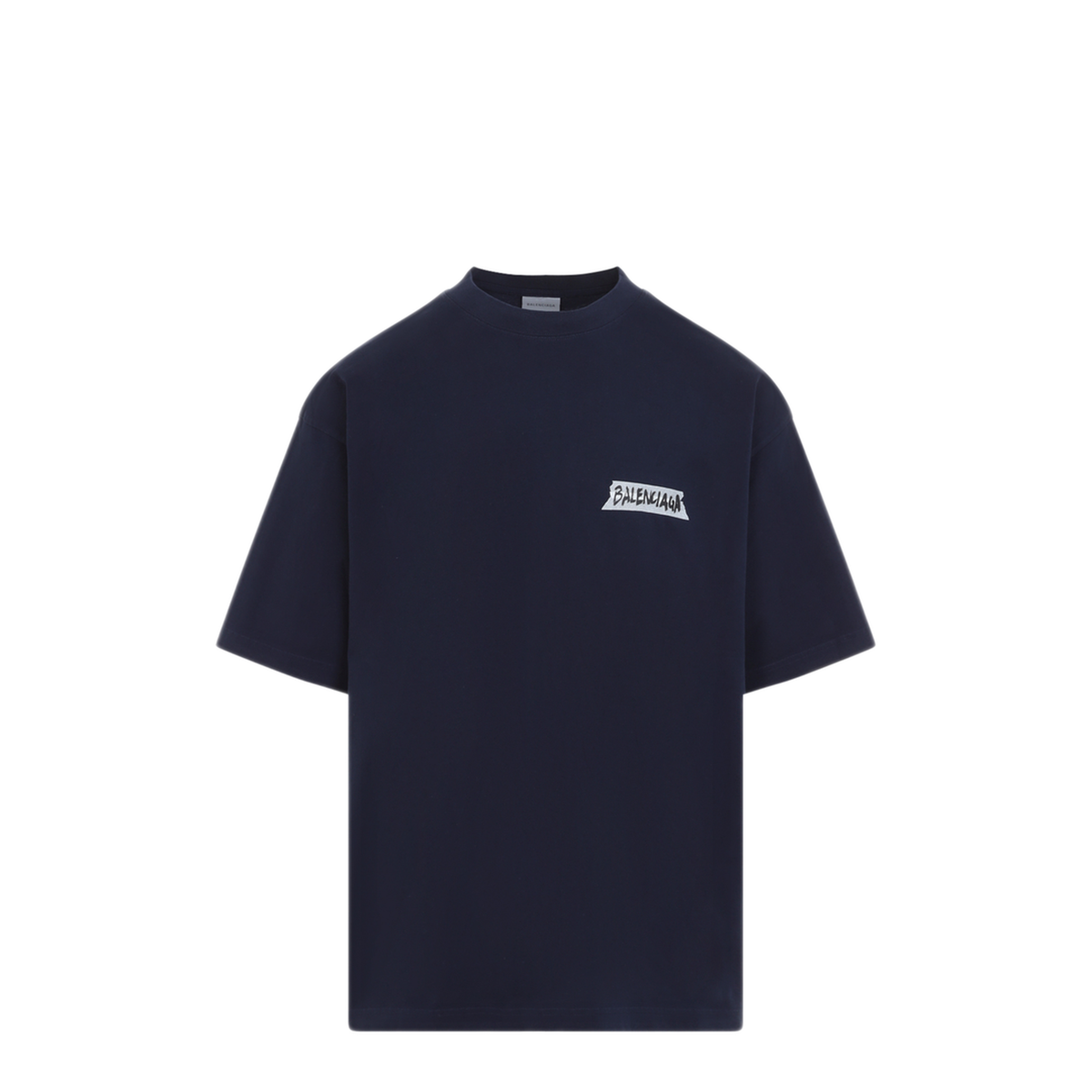 MAYFEYR - Balenciaga - Navy Cotton Medium Fit T Shirt - 764235TTVL68065