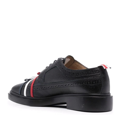 MAYFEYR - Thom Browne - 3-Bow Longwing Brogue On Lightweight Rubber Sole In Pebble Grain Leather - FFD103A06257001