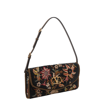 Embroidered Small Shoulder Bag