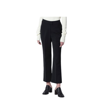 MAYFEYR - Entire Studios - Black Wool Blend Flared Cropped Trousers - ESSS26PA01244PL6247