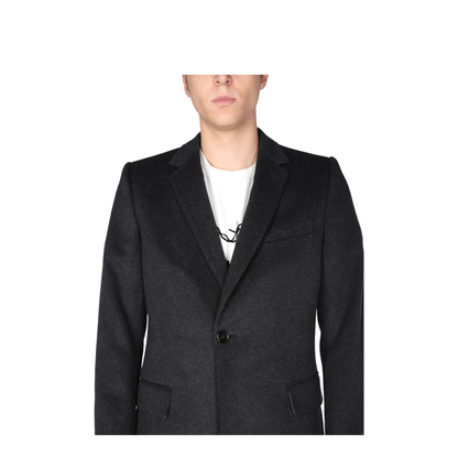 Single-Breasted Velours Coat