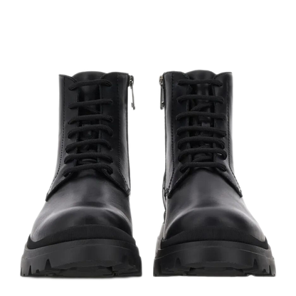 MAYFEYR - Hogan - Lace-Up Leather Boots With Zip - HXM6920FU60UDMB999
