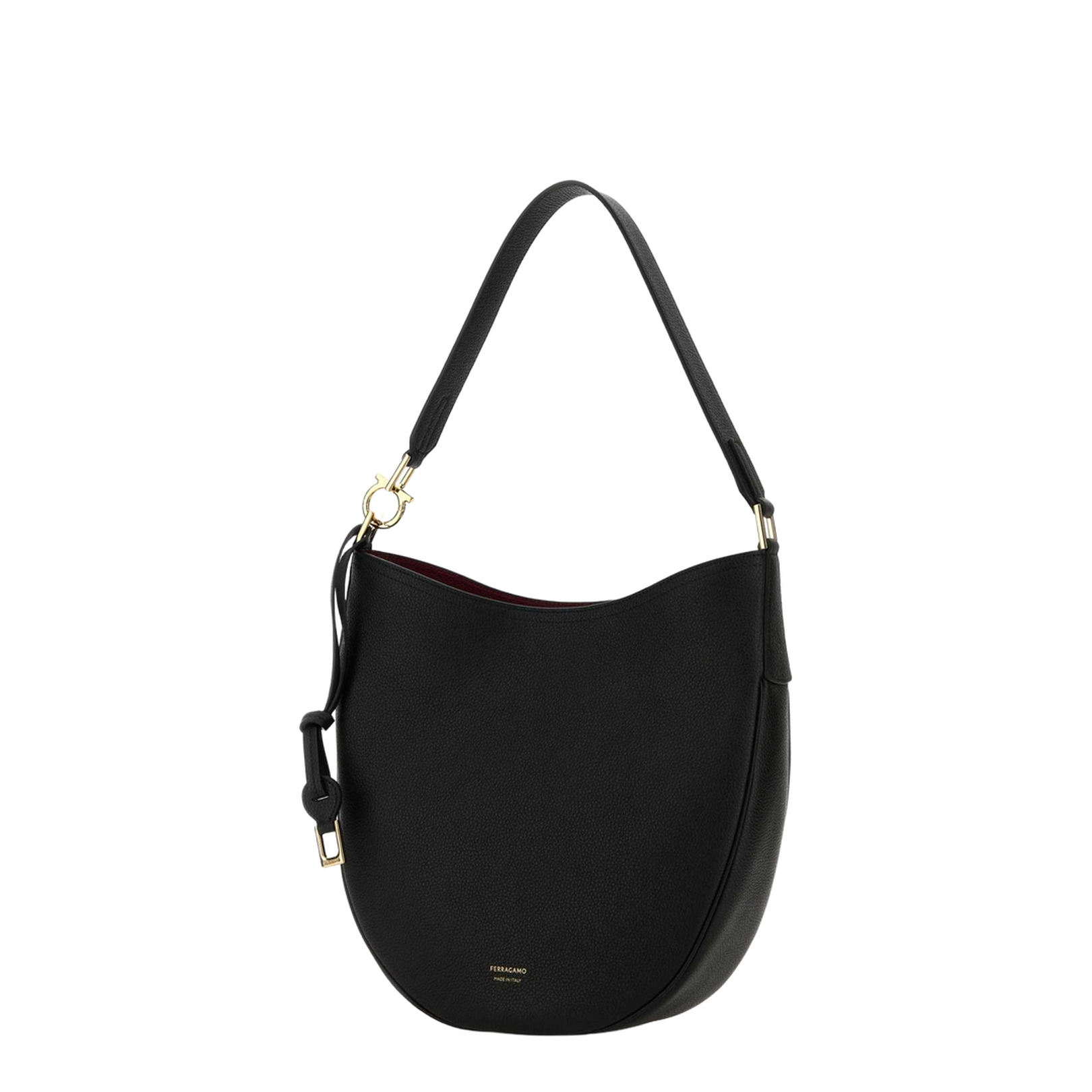 Black leather medium Smile shoulder bag