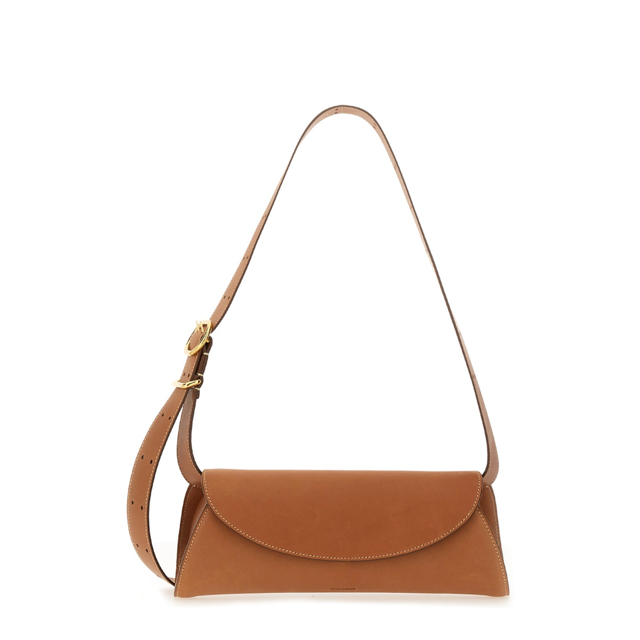 Jil Sander Cannolo Small Calf Leather Shoulder Bag - Tan – MAYFEYR