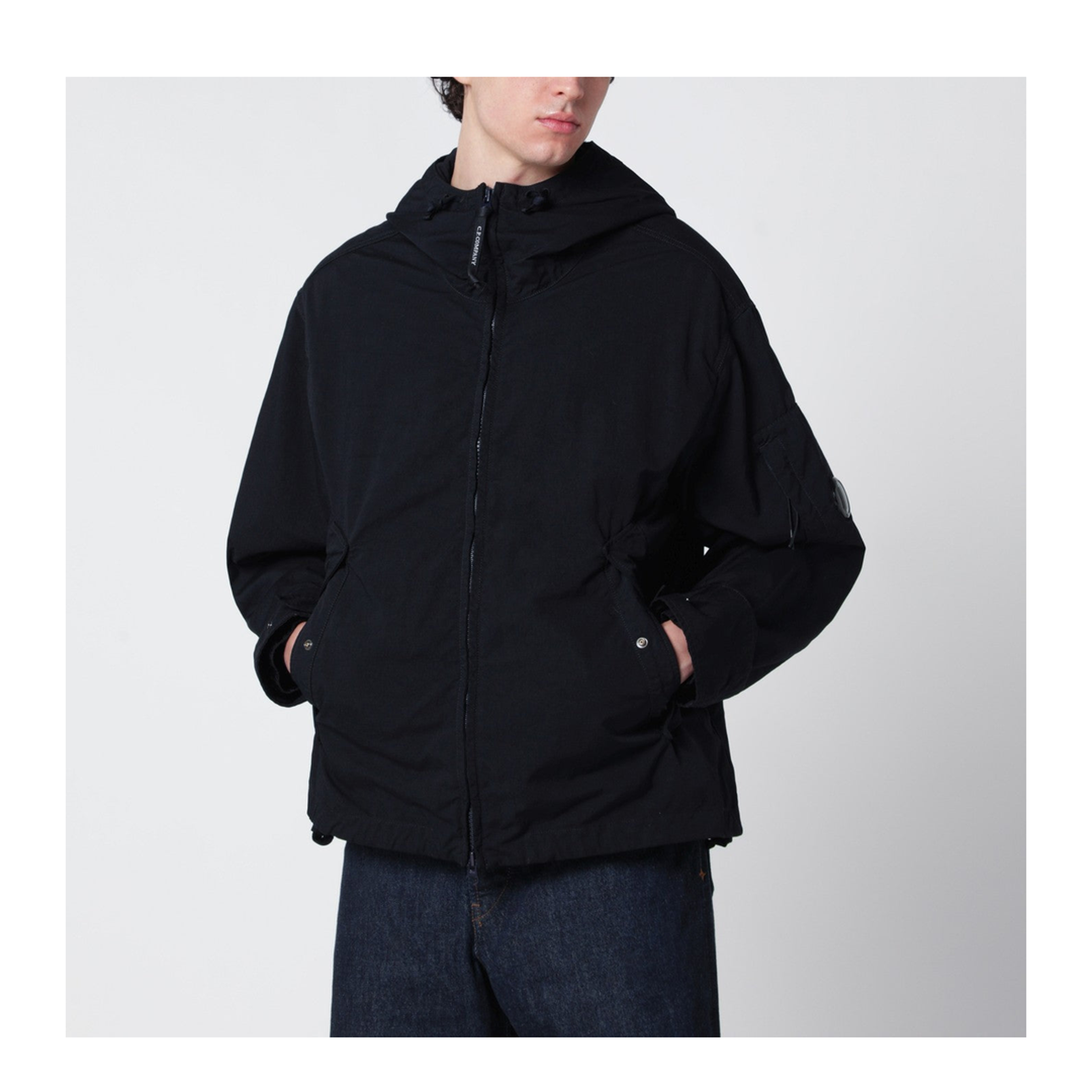 MAYFEYR - C.P. Company - Flatt Nylon Hooded Jacket Total Eclipse - 20CMOW149A110305G888