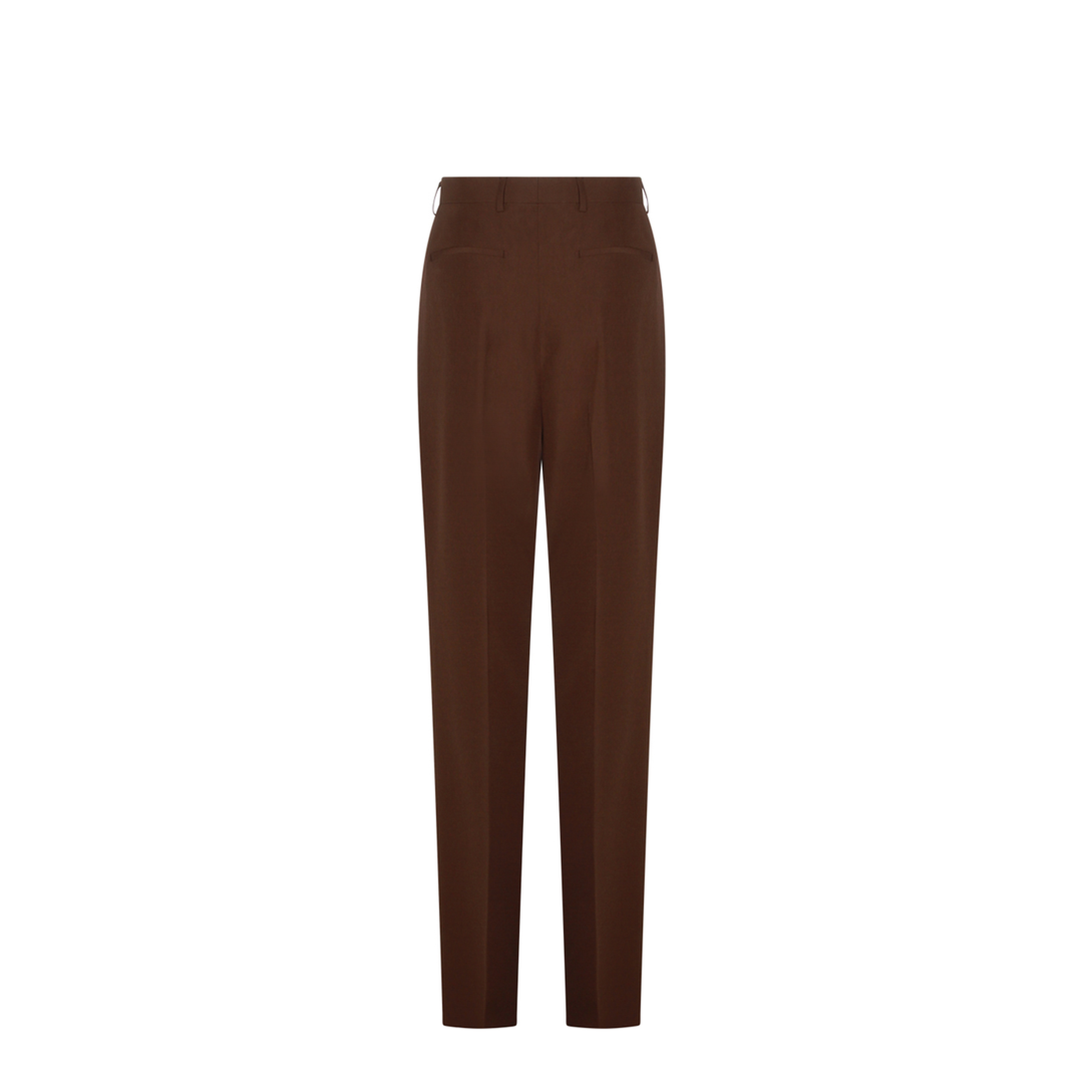 Wide Fit Trousers In Brown
