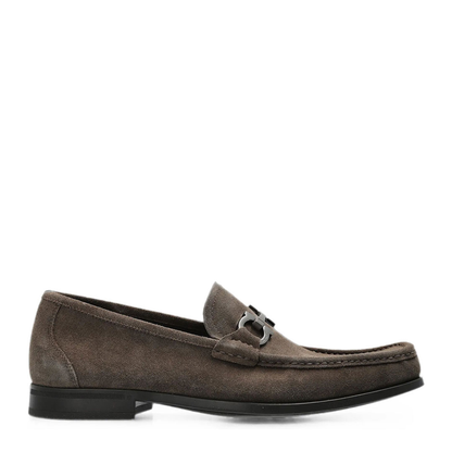 MAYFEYR - Ferragamo - Gancini Ornament Suede Loafers - 0293920794895