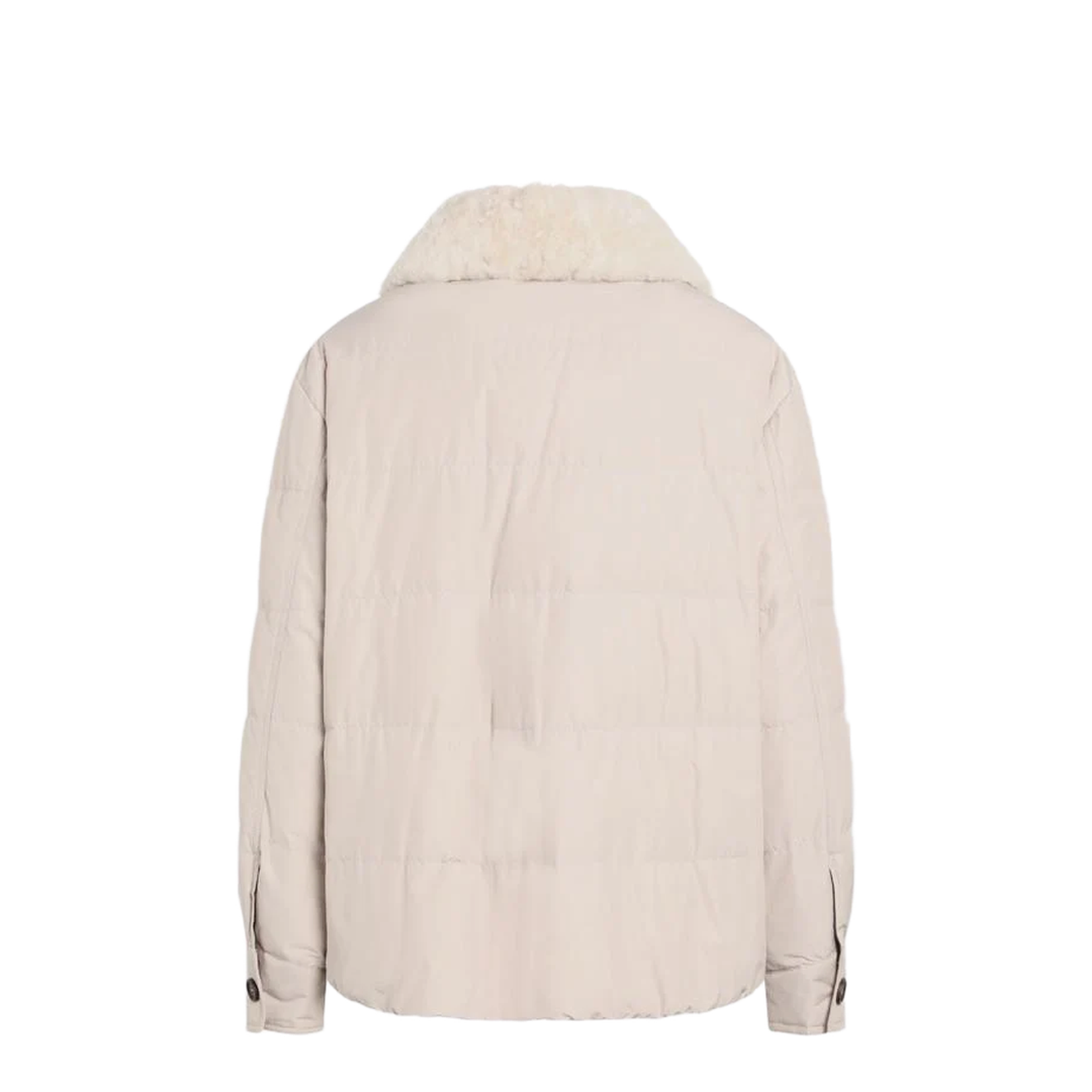 Light Gray Jacket With Fur Collar