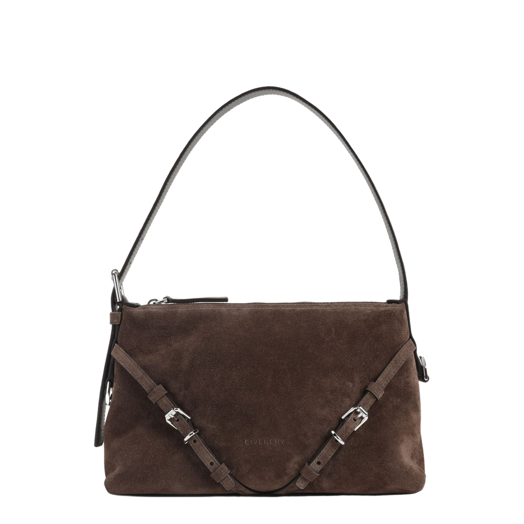 Mini Voyou Shoulder Bag Suede Brown