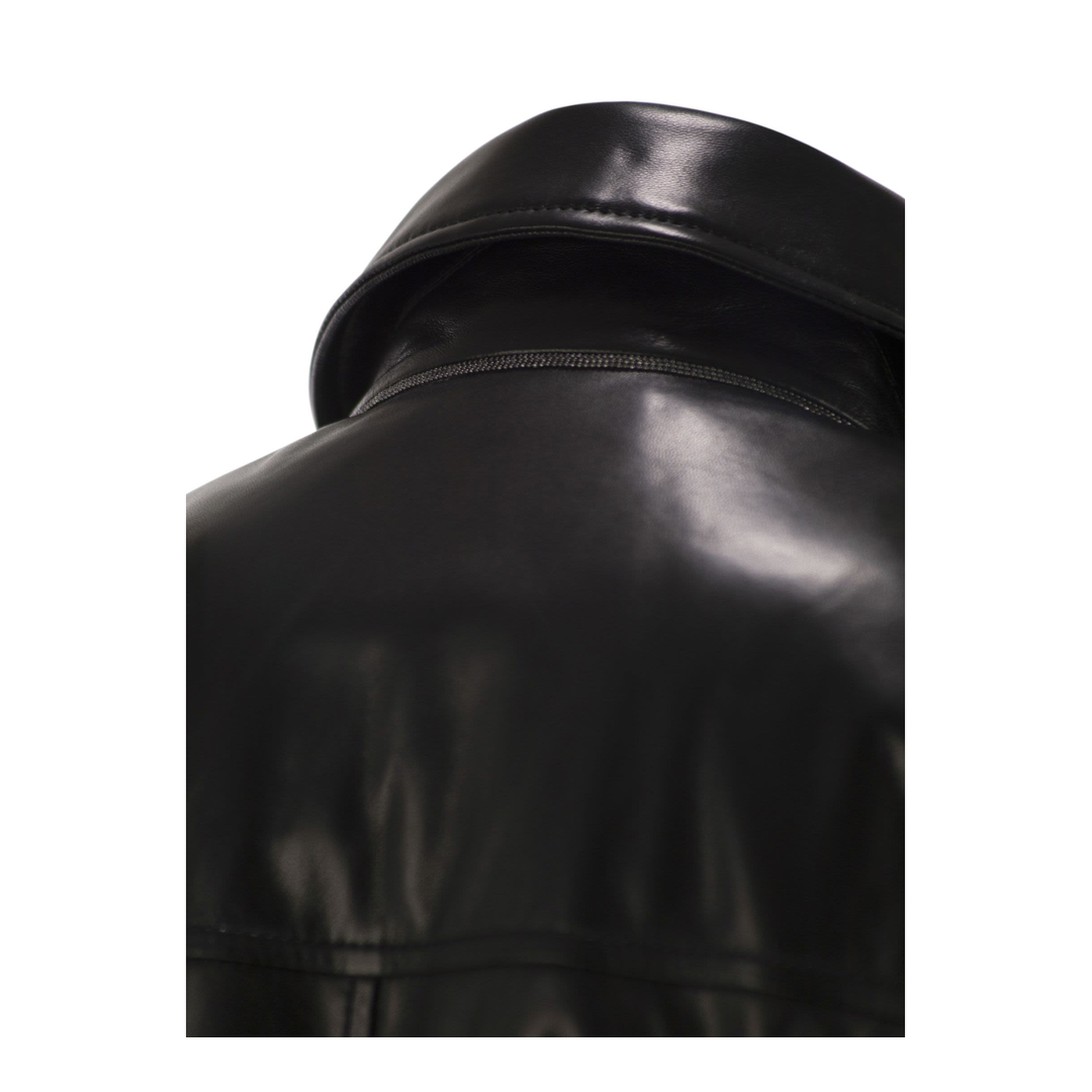 Women's Leather Bomber Jacket with Jewellery