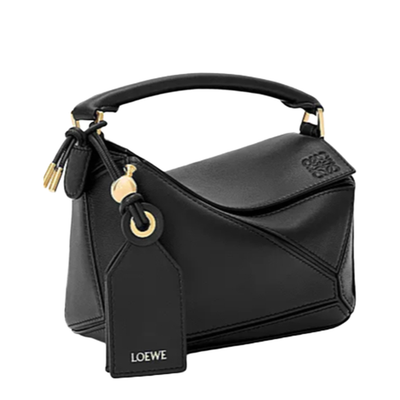 Mini Featherlight Puzzle Bag in Nappa Lambskin Black
