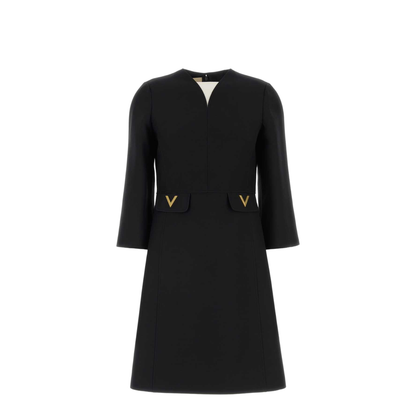 Black Crepe Couture Dress