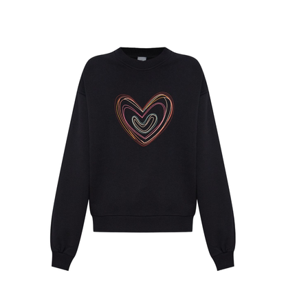 Swirl Heart Cotton Sweatshirt