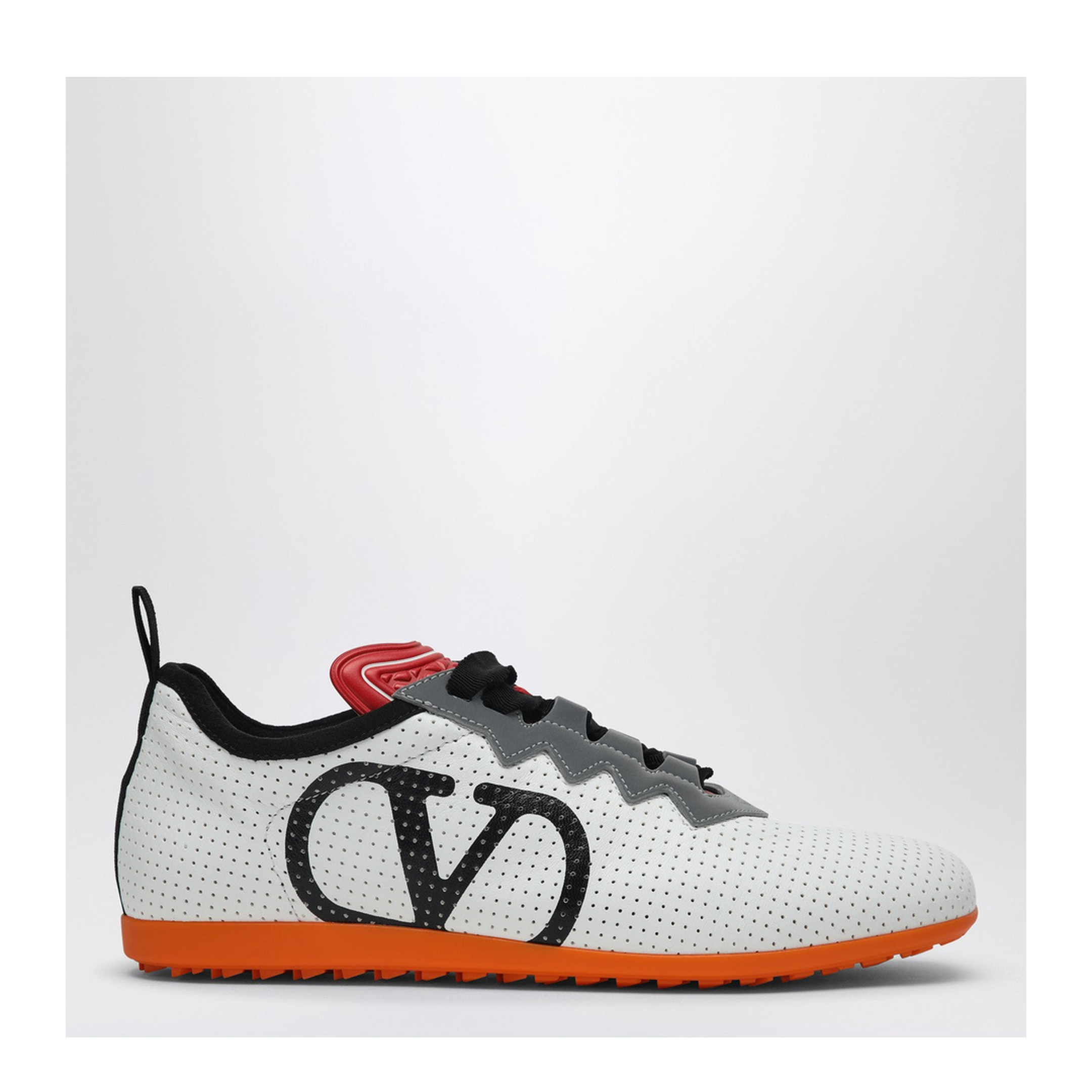 White Perforated Nappa Leather Chromathon Sneaker