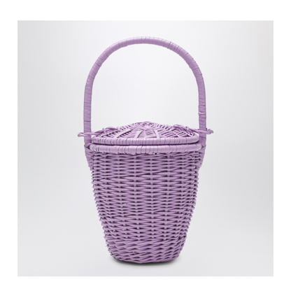 Iconic Bucket Bag Wicker Bucket Bag - Lilac