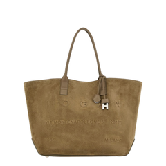 Medium Calf Leather Shopping Bag - Beige