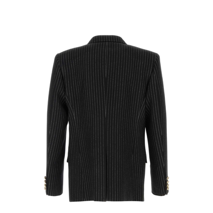 Embroidered Wool Blend Blazer