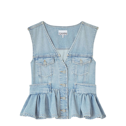 MAYFEYR - Ganni - Top Light Blue - A1040321565