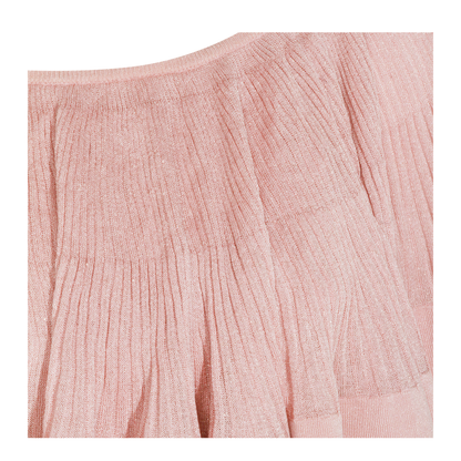 Luna Pleated Frill Top Pink