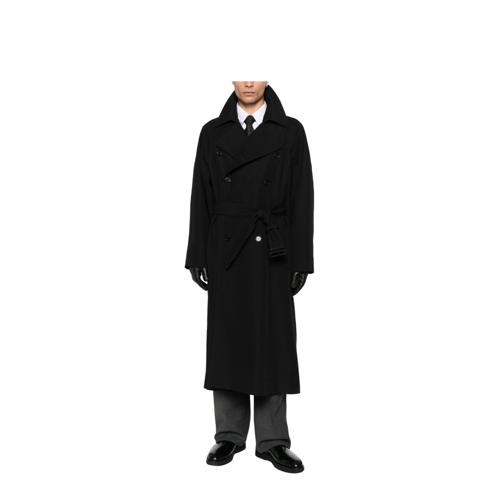 Long Coat in Grain de Poudre