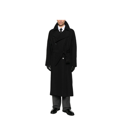 Long Coat in Grain de Poudre