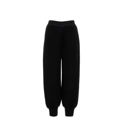 Black Wool Blend Joggers