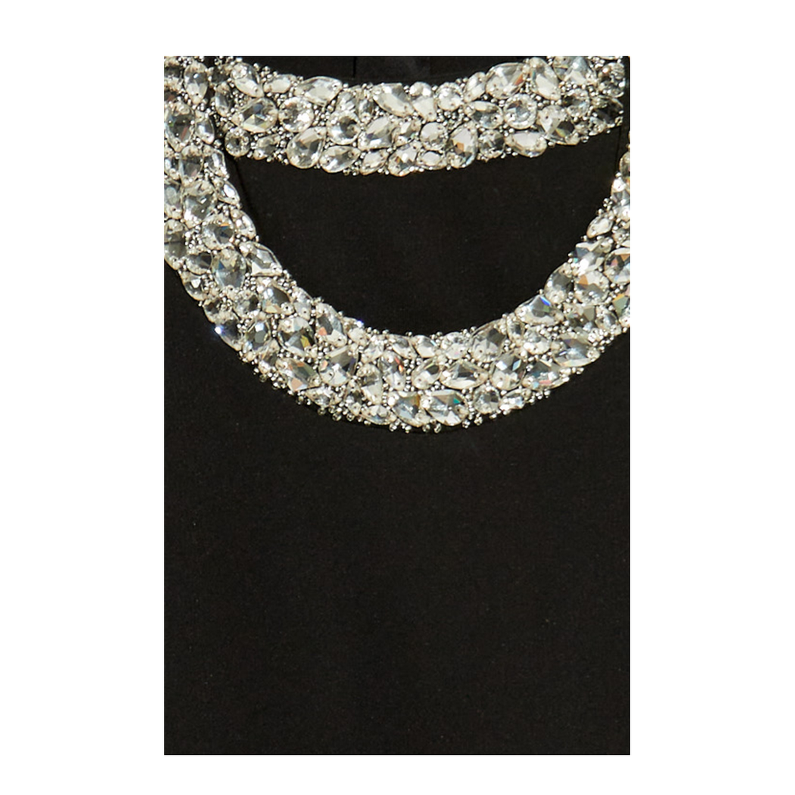 Dress with Shimmering Crystals on the Neckline