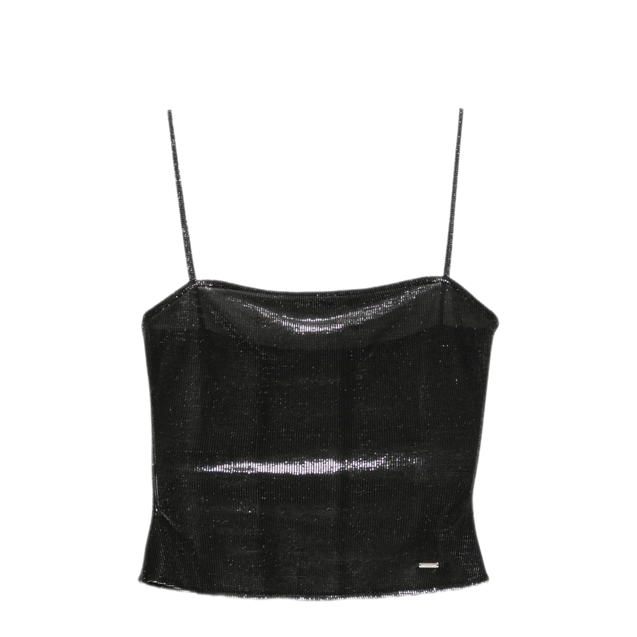 MAYFEYR - Gucci - Black Metallic Square Neck Top - A003WOZAVKJ1138