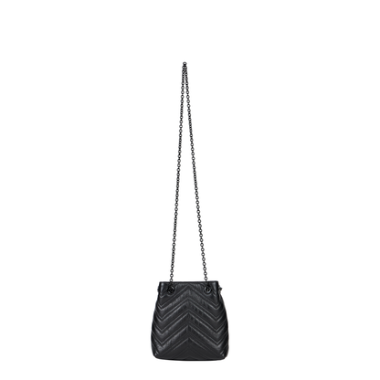 MAYFEYR - Gucci - Black Leather Micro Bucket Bag - 856404AAFS11000