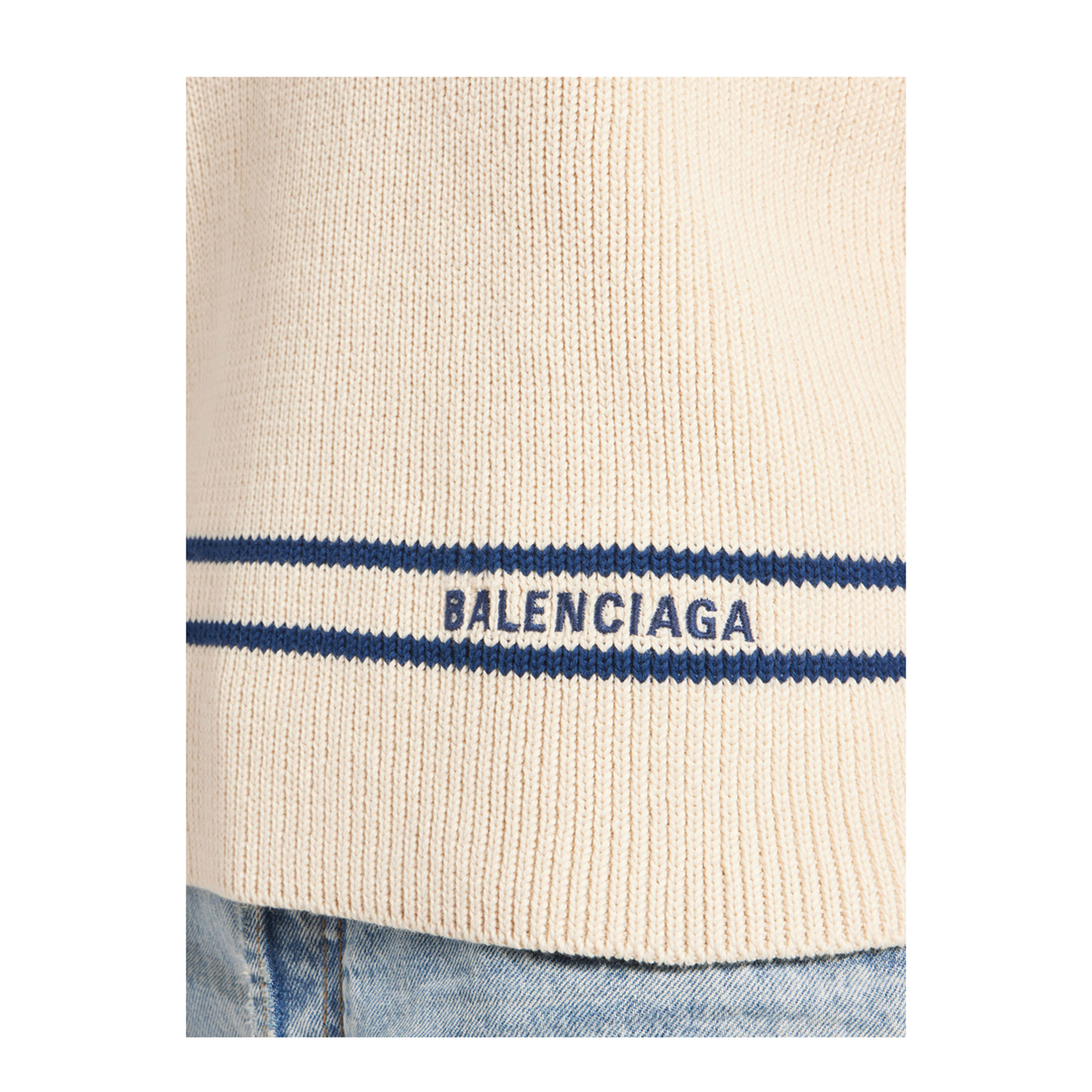 MAYFEYR - Balenciaga - Boatneck Sweater In Cotton Ribbed Knit - 876806T3461