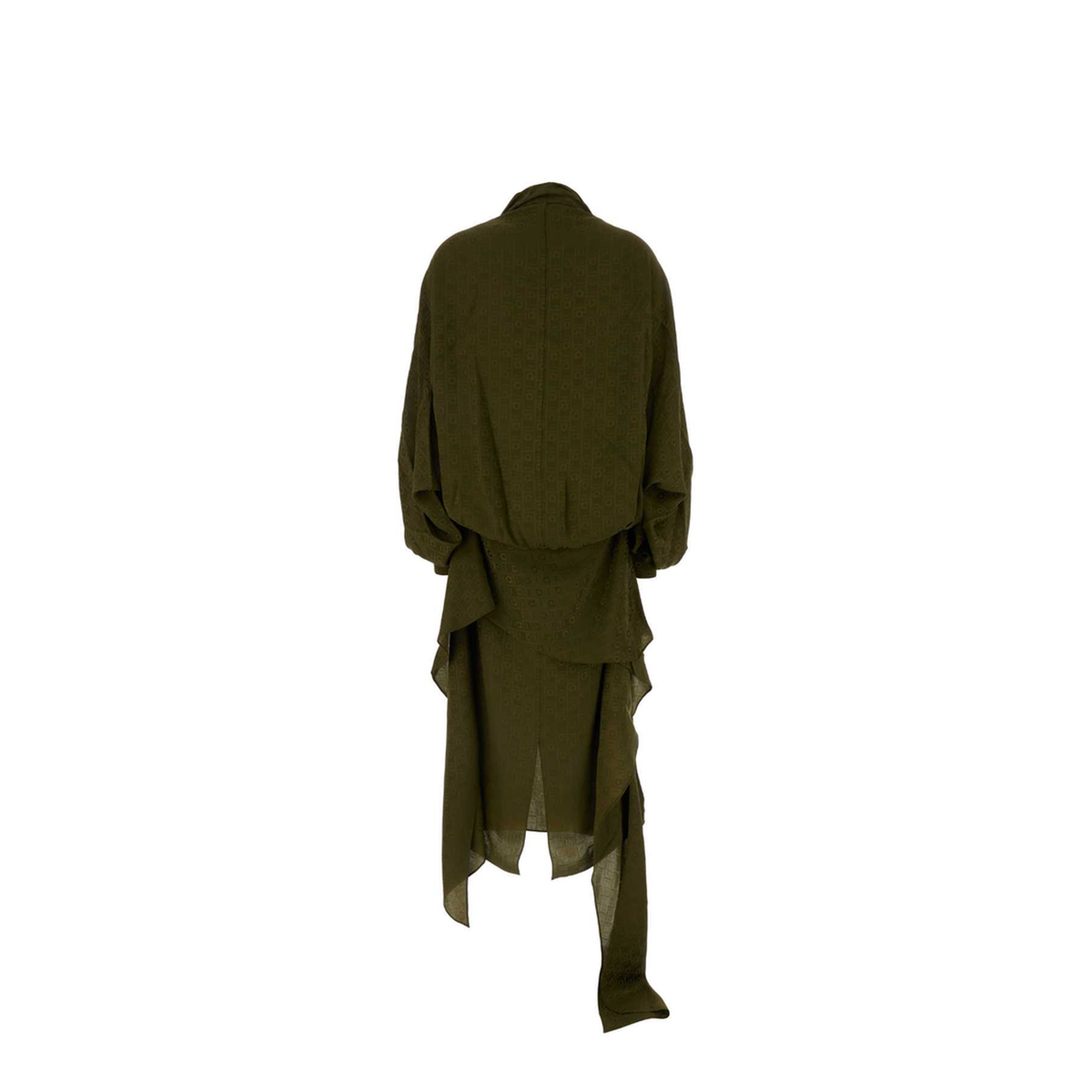 MAYFEYR - Ferragamo - Olive Green Silk Dress - 13G490780596OLIVE