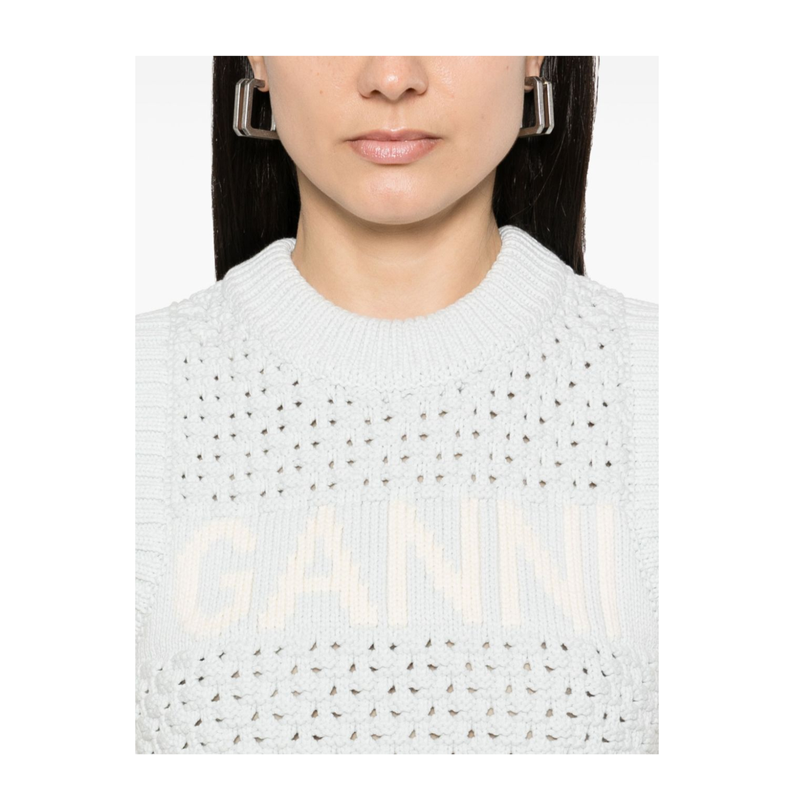 Textured Cotton Pointelle Vest