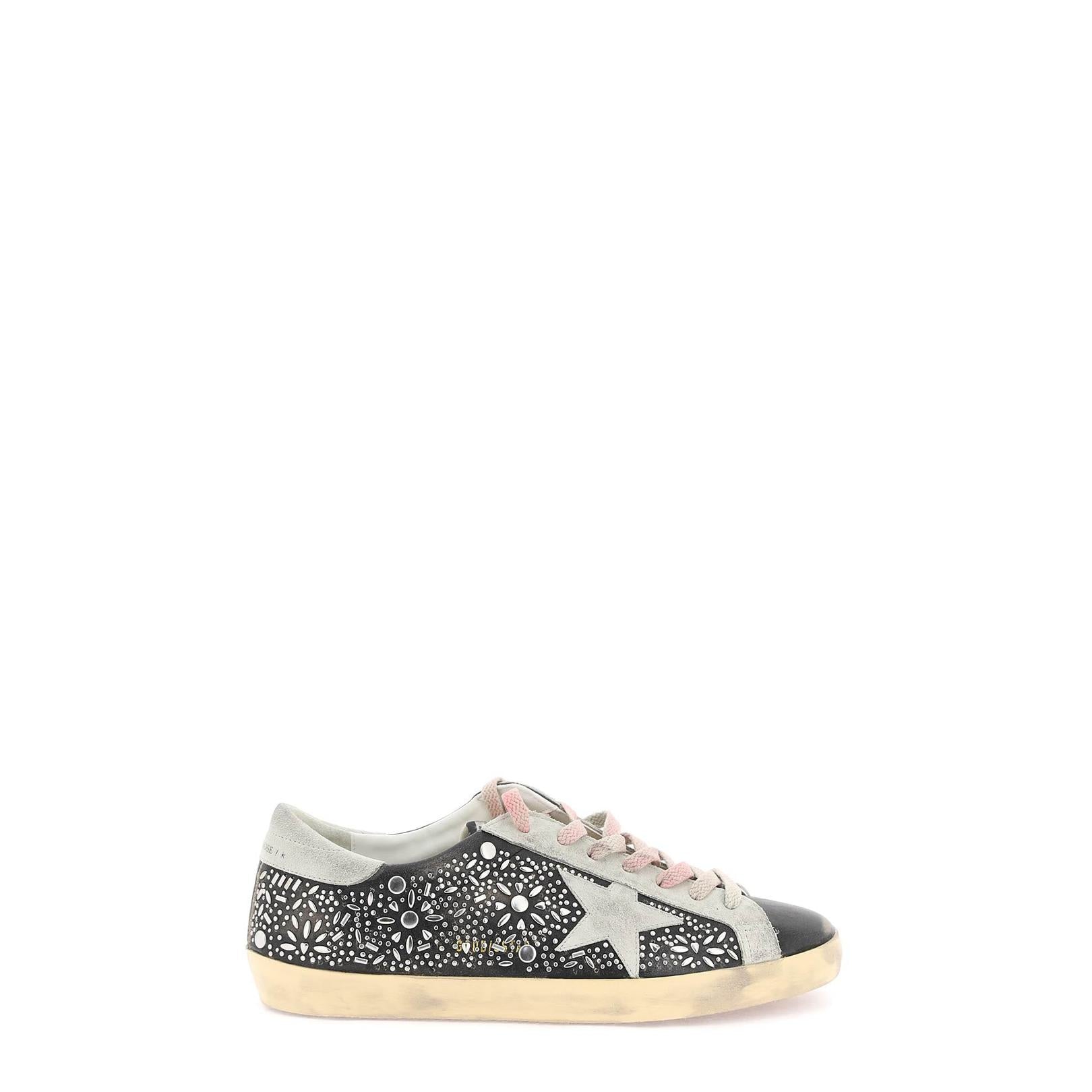 Golden Goose super-star studded sneakers with