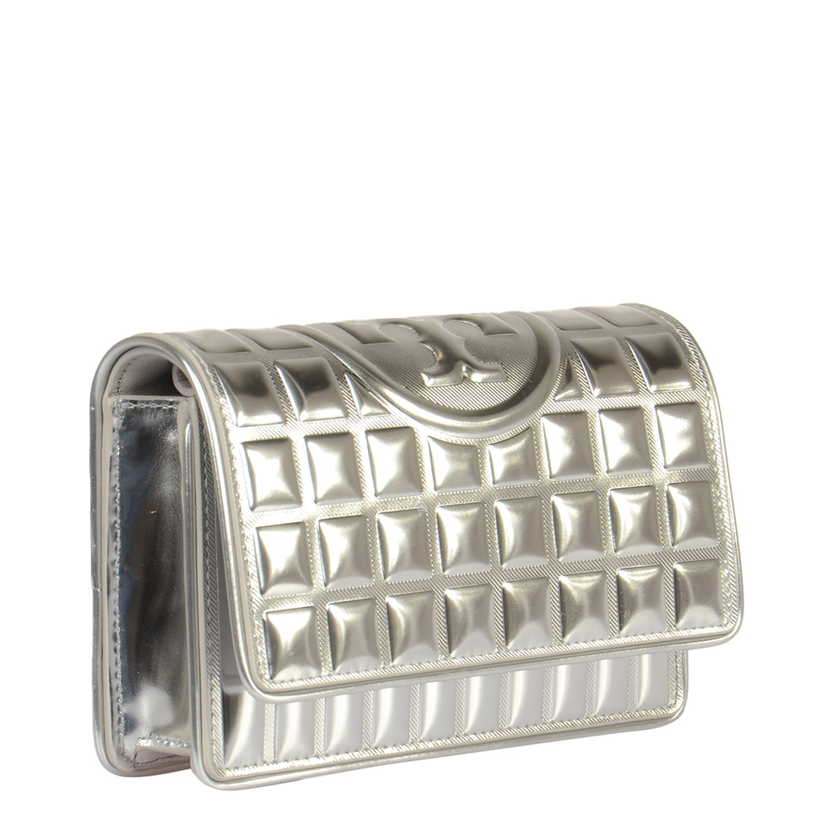Fleming Soft Metallic Quilt Chain Wallet