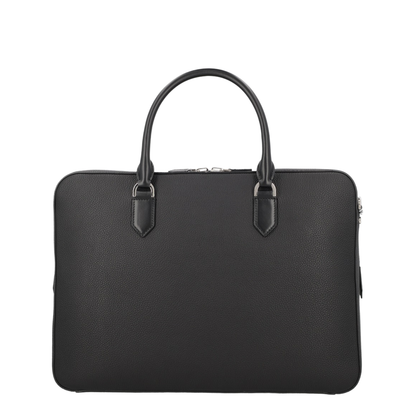 Black Leather Top Handle Bag