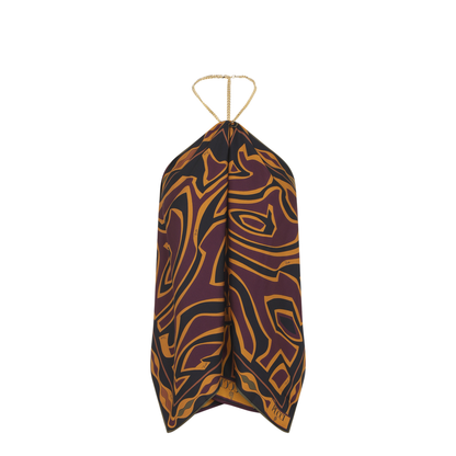 MAYFEYR - Pucci - Sleeveless Top In Bordeaux And Gold - 6URM306U790P36