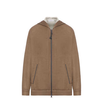 Cotton and Silk Blend Hoodie