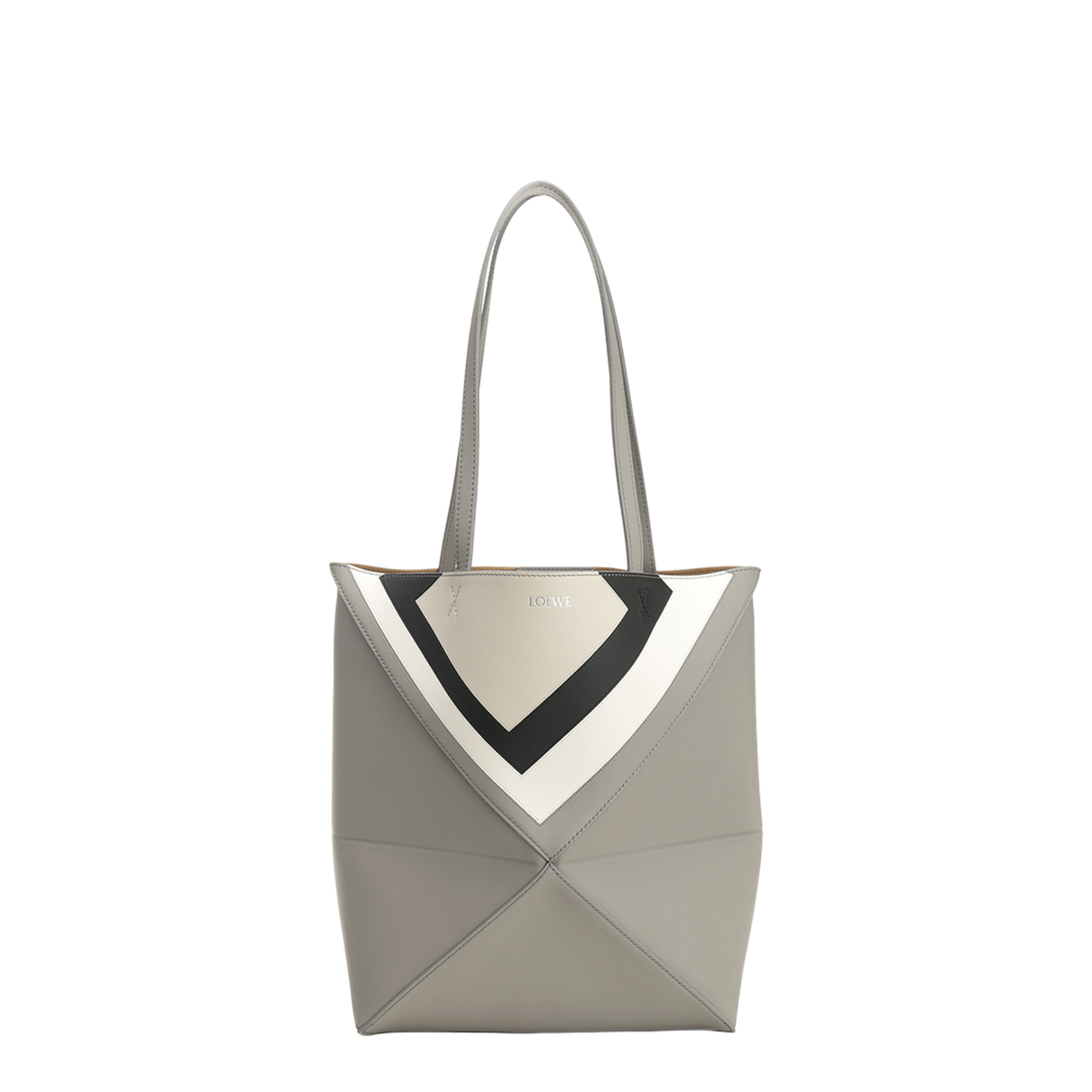 Medium Puzzle Fold Tote in Nappa Calfskin Multicolor