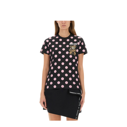 Polka-Dot Teddy-Print T-Shirt