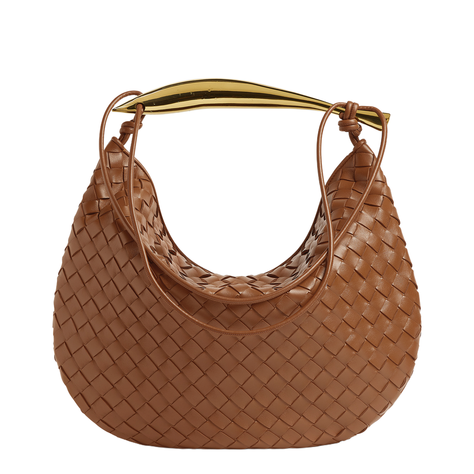 Sardine Large Leather Shoulder Bags - Brown