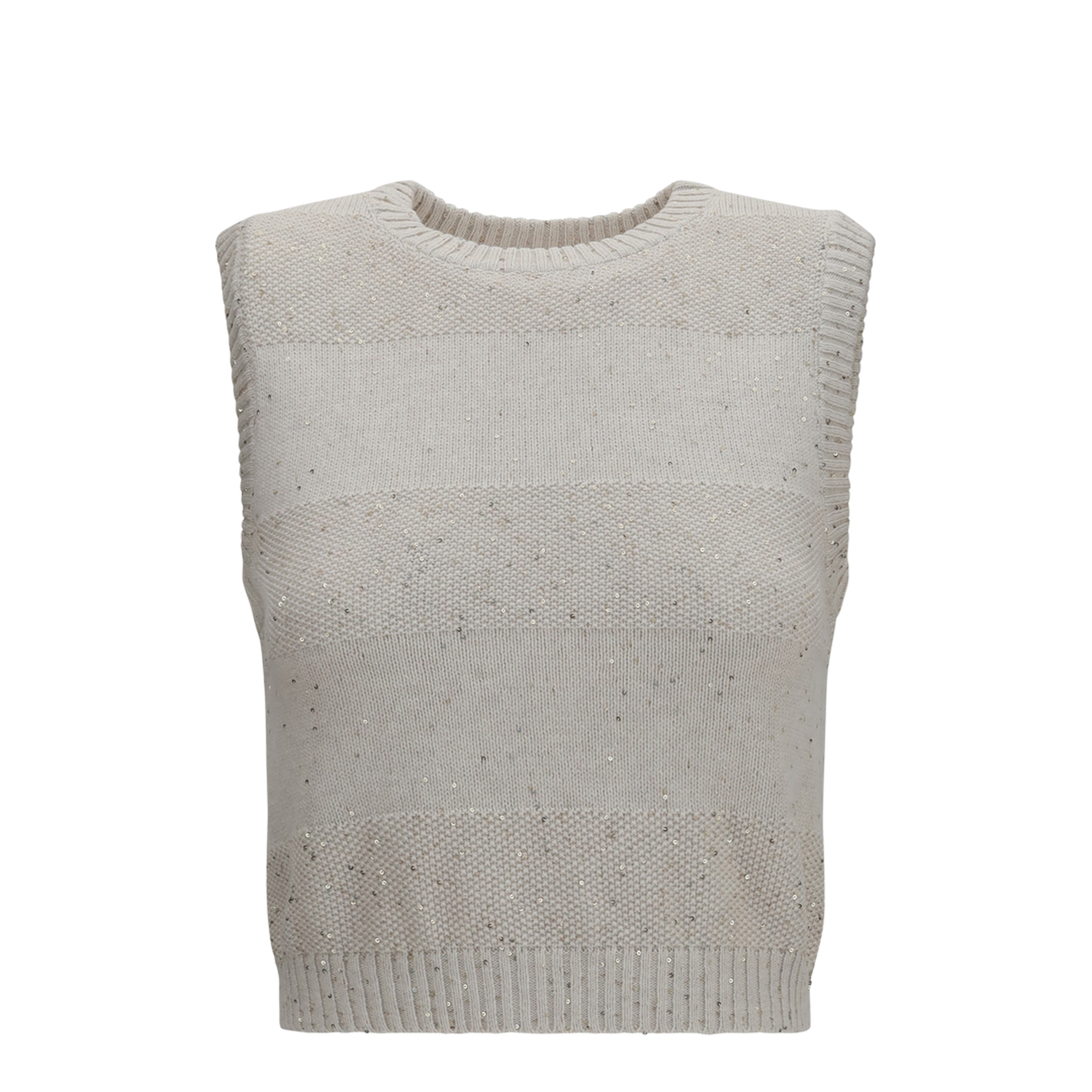 MAYFEYR - Brunello Cucinelli - Knit And Sequin Vest - MDV754810