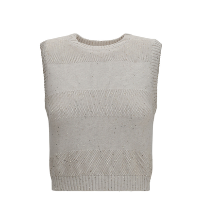 MAYFEYR - Brunello Cucinelli - Knit And Sequin Vest - MDV754810