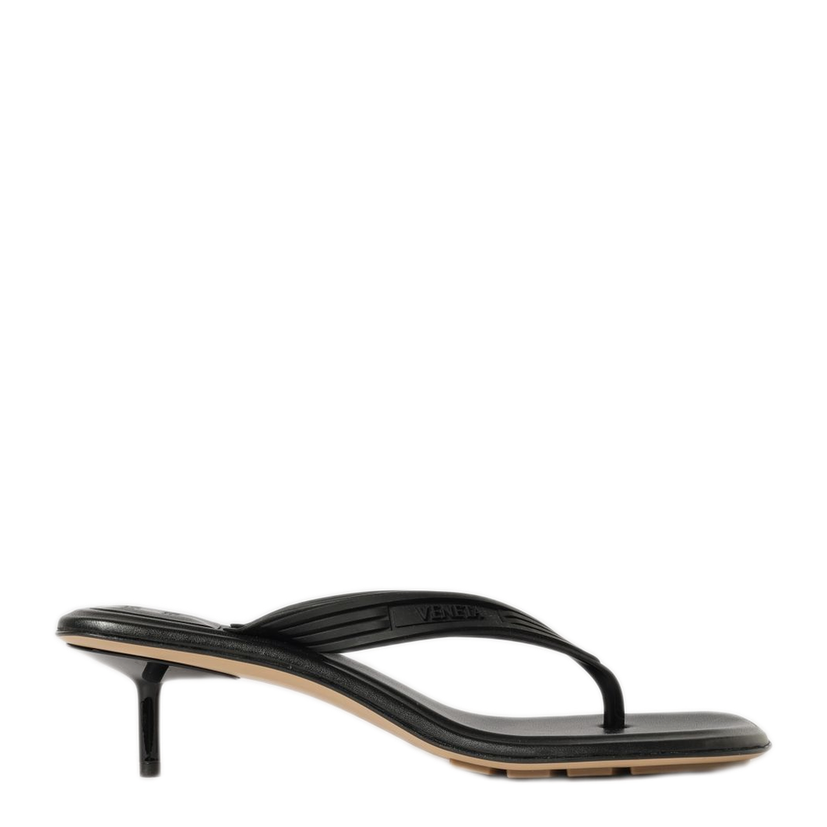 MAYFEYR - Bottega Veneta - Black Rubber Thong Mules - 868251V00P51000