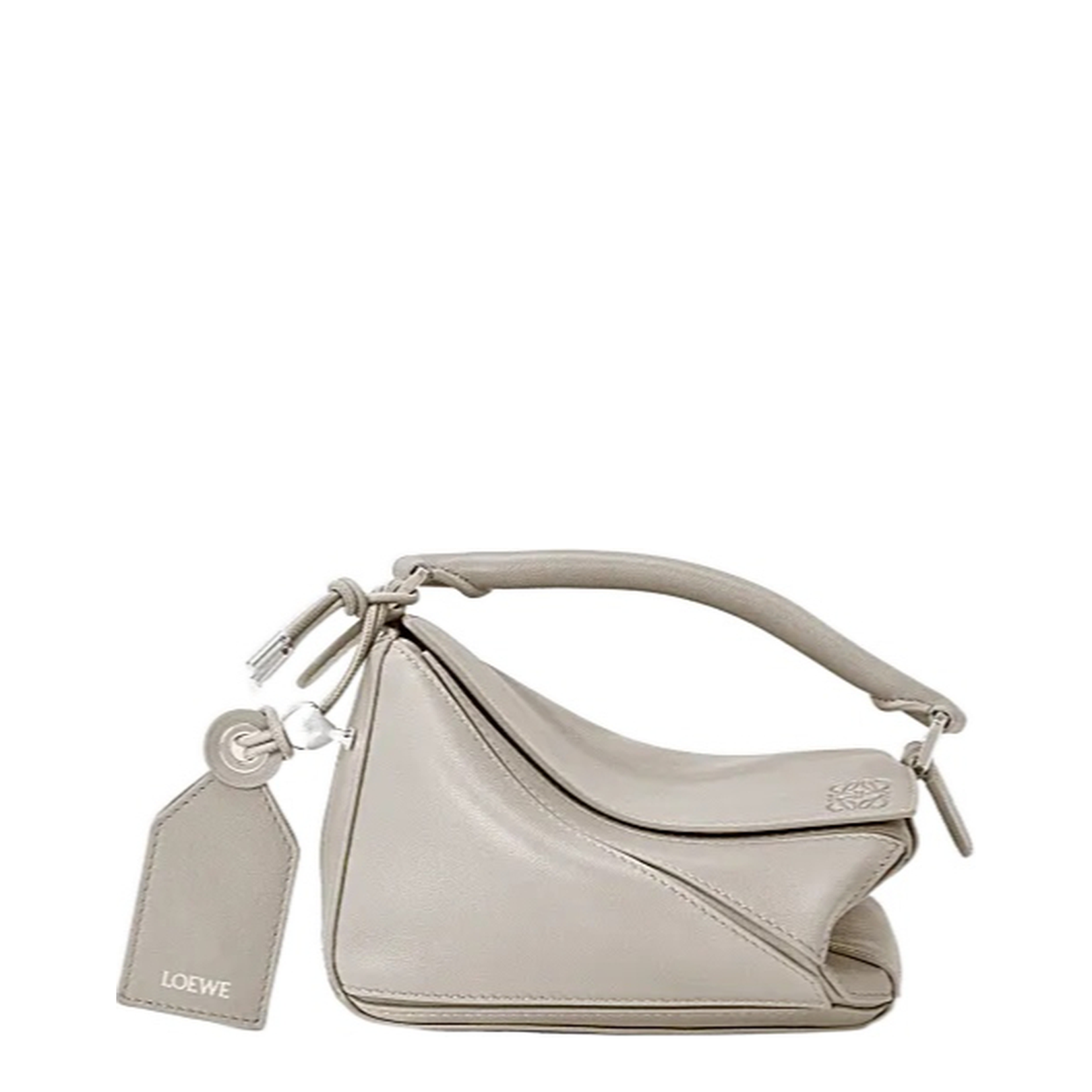 Mini Featherlight Puzzle Bag in Nappa Lambskin Grey