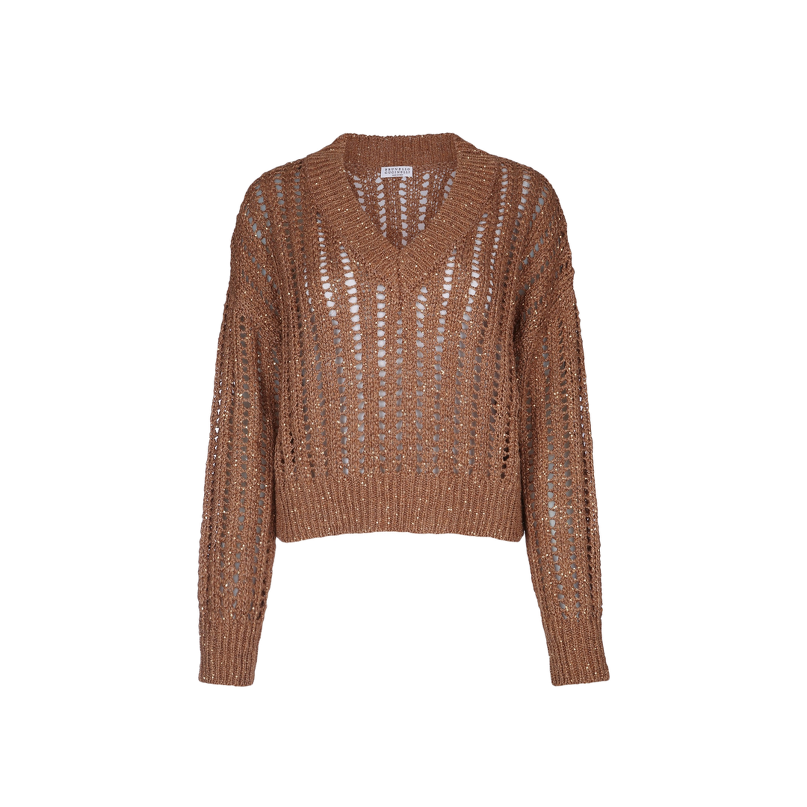 Silk and linen V-neck sweater