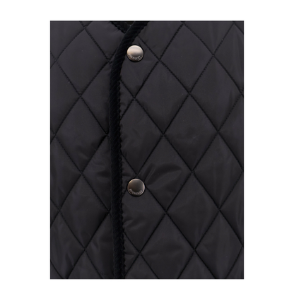 Quilted Vest with Black Diamond Quilting