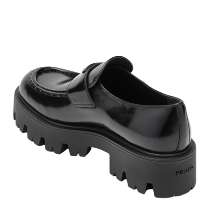 MAYFEYR - Prada - Black Brushed Leather Loafers - 1D185OB050055F0002