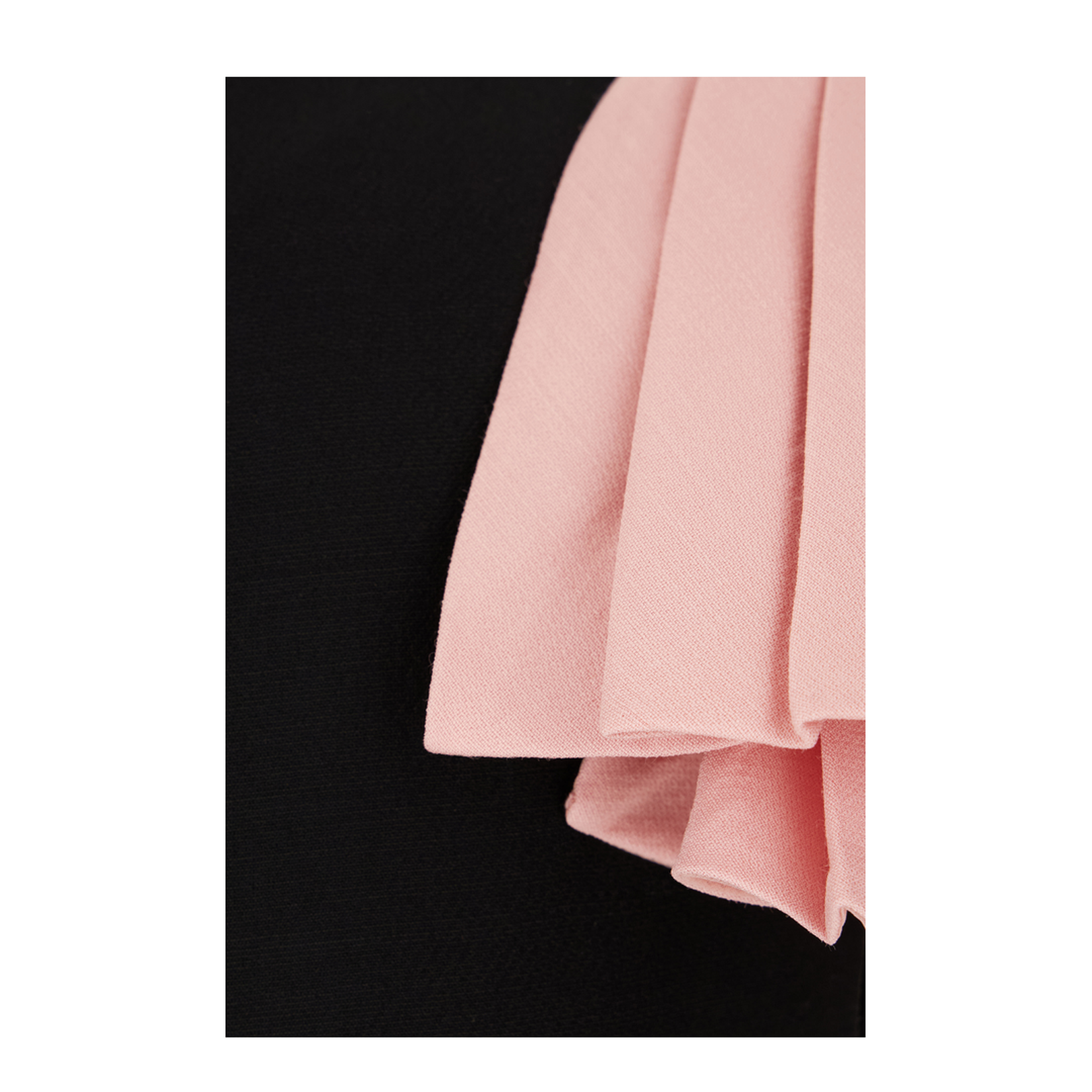 Black Wool Blend Mini Dress